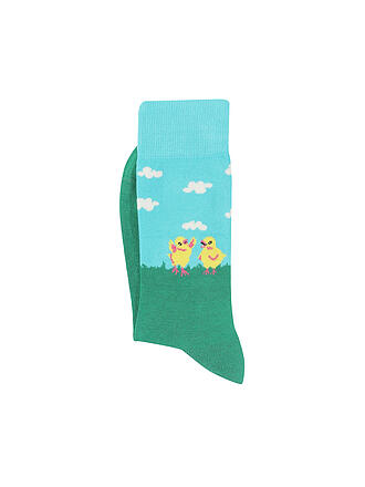 HAPPY SOCKS | Damen Socken EASTER CHICKEN 36-40 green | grün
