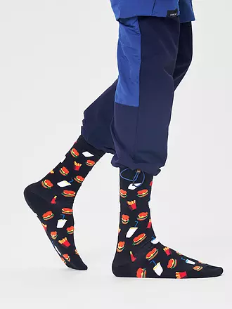 HAPPY SOCKS | Damen Socken HAMBURGER 36-40 smu | schwarz