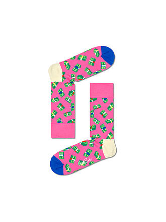 HAPPY SOCKS | Damen Socken MONEY MONEY 36-40 dark pink | pink
