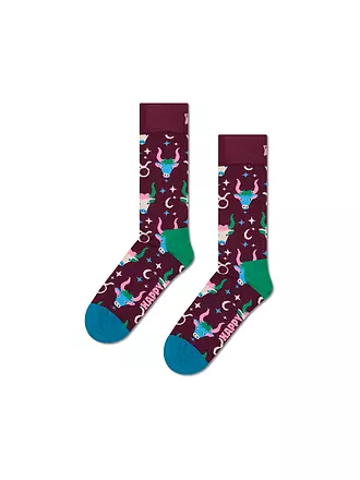 HAPPY SOCKS | Damen Socken STIER 36-40 dark red | dunkelrot