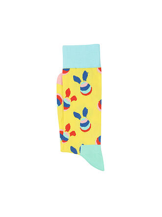 HAPPY SOCKS | Damen Socken WHAT CAME FIRST 36-40 green | gelb