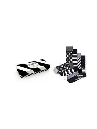 HAPPY SOCKS | Herren Geschenkbox Socken BLACK & WHITE 4-er Pkg. black | schwarz