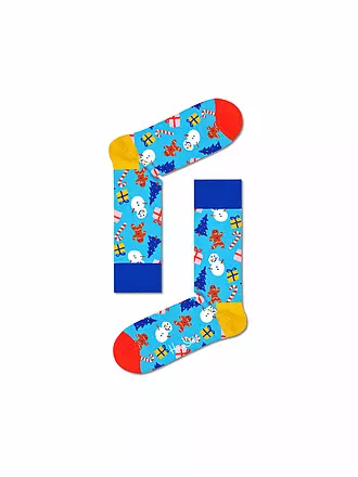 HAPPY SOCKS | Herren Socken BRING IT ON medium blue | schwarz