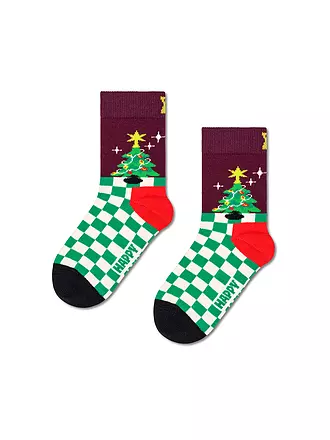 HAPPY SOCKS | Kinder Socken CHRISTMAS TREE dark red | dunkelrot