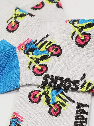 HAPPY SOCKS | Kinder Socken MOTORBIKE grey | hellgrau