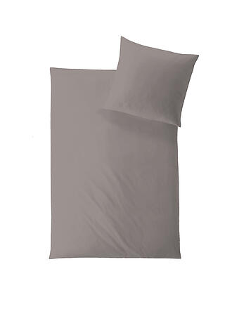 HEFEL | Tencel Bettwäsche Uni 70x90cm/140x200cm Elfenbein | grau