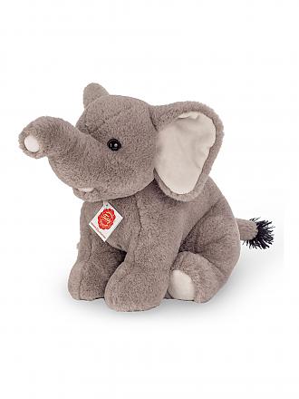 HERMANN TEDDY | Plüschtier - Elefant sitzend 35cm | grau