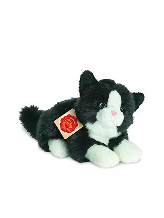 HERMANN TEDDY | Plüschtier - Katze liegend 20cm | schwarz