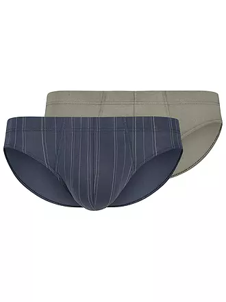 HUBER | Brasil Slip 2er Pkg. almost stripeselection | blau