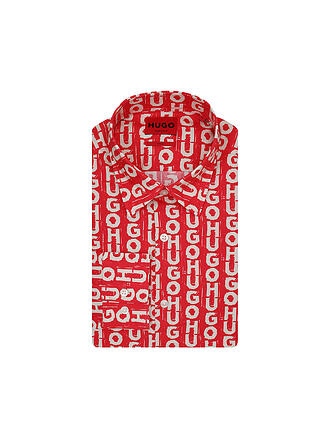 HUGO | Hemd Casual Slim Fit ERMO | rot