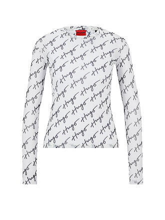 HUGO | Langarmshirt DIRALINA | weiss