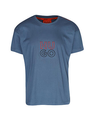 HUGO | Loungewear T-Shirt STACKED | blau