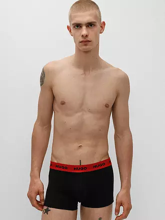 HUGO | Pants 3-er Pkg schwarz rot | 