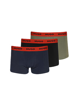 HUGO | Pants 3er Pkg schwarz olive blau | bunt
