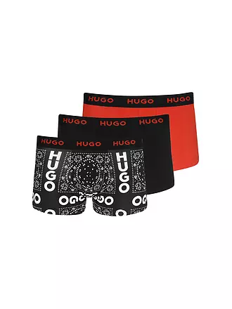 HUGO | Pants 3er Pkg schwarz rot gemustert | schwarz