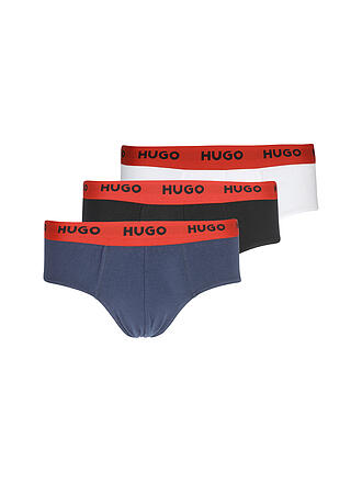 HUGO | Slip 3er pkg schwarz weiss marine | bunt