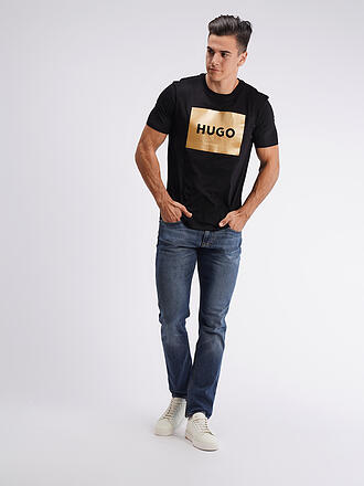 HUGO | T-Shirt  DULIVE GOLD | schwarz