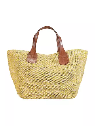 IBELIV | Strohtasche - Shopper TOKYO II | gelb