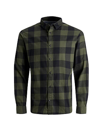 JACK & JONES | Hemd Slim Fit JJEGINGHAM | olive