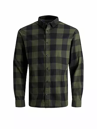 JACK & JONES | Hemd Slim Fit JJEGINGHAM | olive