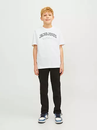 JACK & JONES | Jungen T-Shirt  JJECALEB VARSITY TEE | schwarz