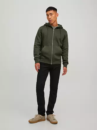 JACK & JONES | Kapuzensweatjacke JJESTAR | olive