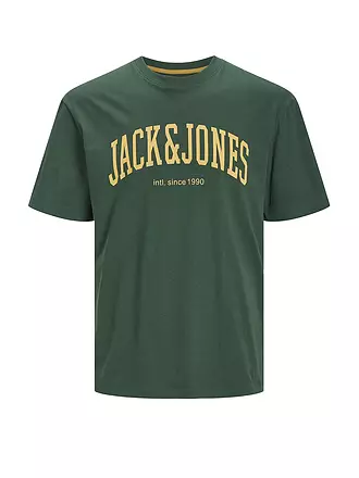 JACK & JONES | T-Shirt  JJEJOSH | dunkelgrün