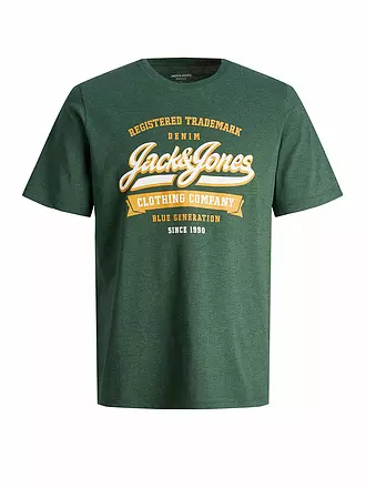 JACK & JONES | T-Shirt JJELOGO | dunkelgrün