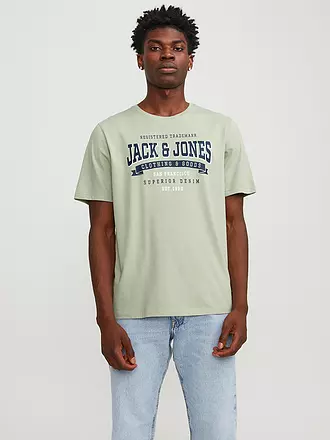 JACK & JONES | T-Shirt JJELOGO | dunkelgrün