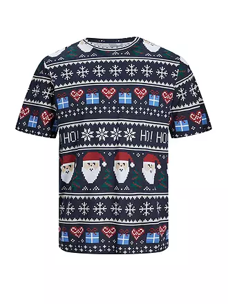 JACK & JONES | T-Shirt JORXMAS | dunkelblau