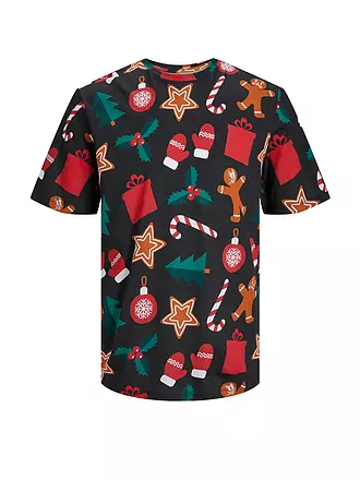 JACK & JONES | T-Shirt JORXMAS | schwarz