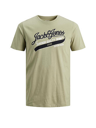 JACK & JONES | T-Shirt Slim Fit JJELOGO | grün