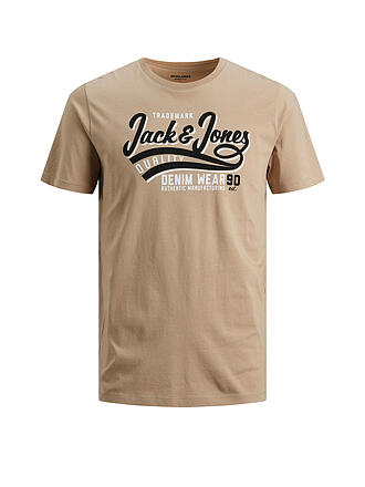 JACK & JONES | T-Shirt Slim Fit JJELOGO | beige