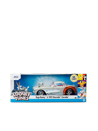 JADA | Bugs Bunny with 1957 Chevrolet Corvette – Looney Tunes - Jada 1/24 | silber