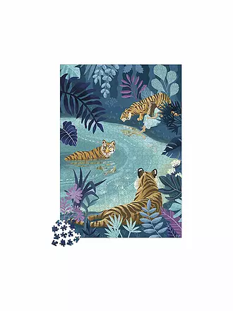 JANOD | Puzzle - Tiger im Mondschein 1000 Teile | keine Farbe