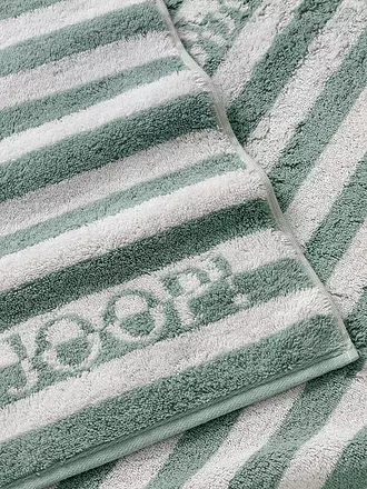 JOOP | Duschtuch SPLIT STRIPES 80x150cm Stein | hellgrün