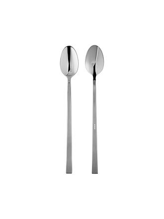JOOP | Latte Macchiato Löffel Set 4tlg Satiniert | silber