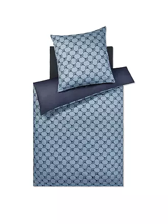 JOOP | Satin Bettwäsche CORNFLOWER DOUBLE  70x90cm/140x200cm Deep Ocean | grau