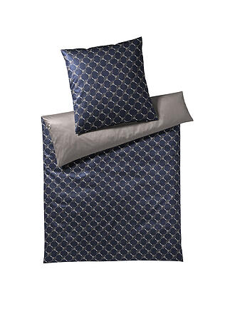 JOOP | Satin Bettwäsche Cornflower Double 70x90cm/140x220cm Aqua Foam/Mint | dunkelblau