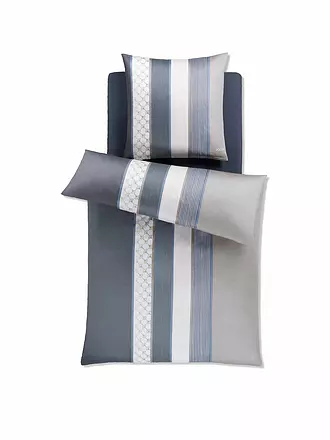 JOOP | Satin Bettwäsche Cornflower Stripes 70x90cm / 140x220cm Deep Coal | beere