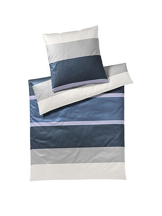 JOOP | Satin Bettwäsche Mood 70x90cm / 140x200cm Blau | grau