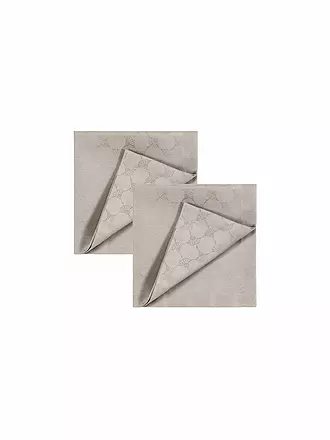 JOOP | Servietten 2er Set Cornflower 50x50cm Platin | beige