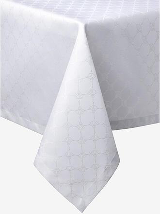 JOOP | Tischdecke Cornflower 140x190cm Platin | weiss