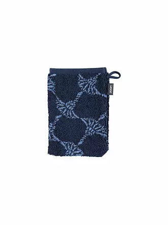 JOOP | Waschhandschuh Cornflower 16x22cm Navy | hellblau