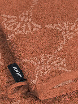 JOOP | Waschhandschuh Cornflower 16x22cm Schwarz | orange