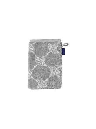 JOOP | Waschhandschuh Cornflower 16x22cm Silber | hellblau