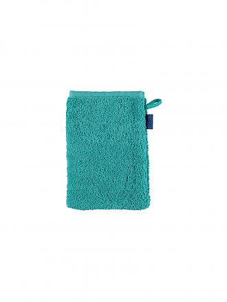 JOOP | Waschhandschuh Doubleface 16x22cm Kupfer | tuerkis