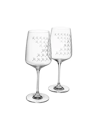 JOOP | Weissweinglas 2er Set 0,40l Faded Cornflower | transparent