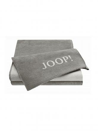 JOOP | Wohndecke - Plaid 150x200cm Uni Doubleface Marine/Karamell | grau