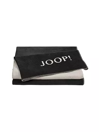 JOOP | Wohndecke - Plaid 150x200cm Uni Doubleface Silber/Navy | grau